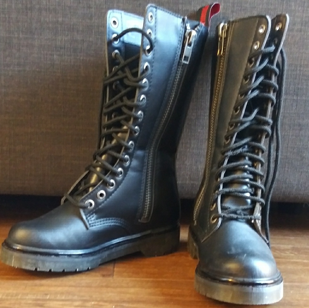Demonia mid-calf combat boot!